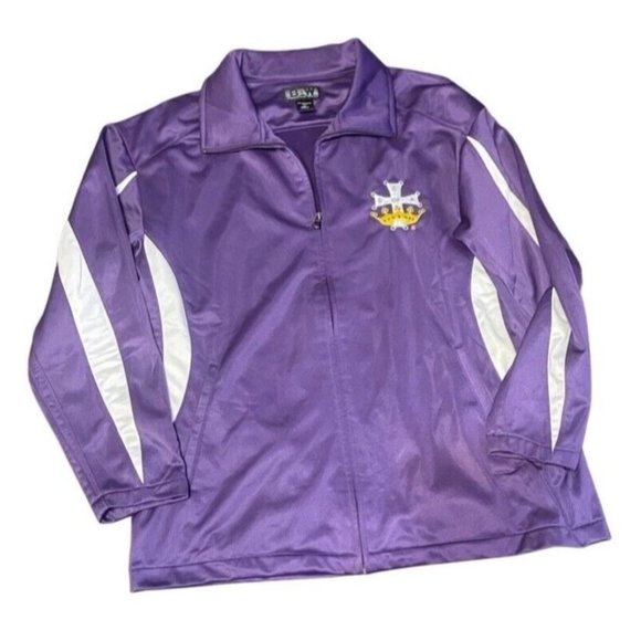 Baw Jackets & Coats Vintage Womens Track Jacket White Purple